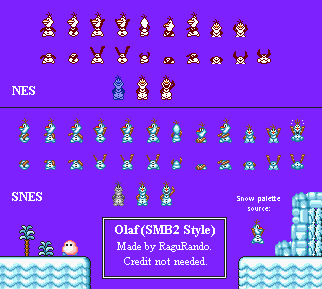 Olaf (Super Mario Bros. 2 NES & SNES-Styles)