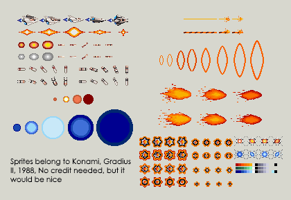 Arcade - Gradius II / Vulcan Venture - Vic Viper - The Spriters Resource