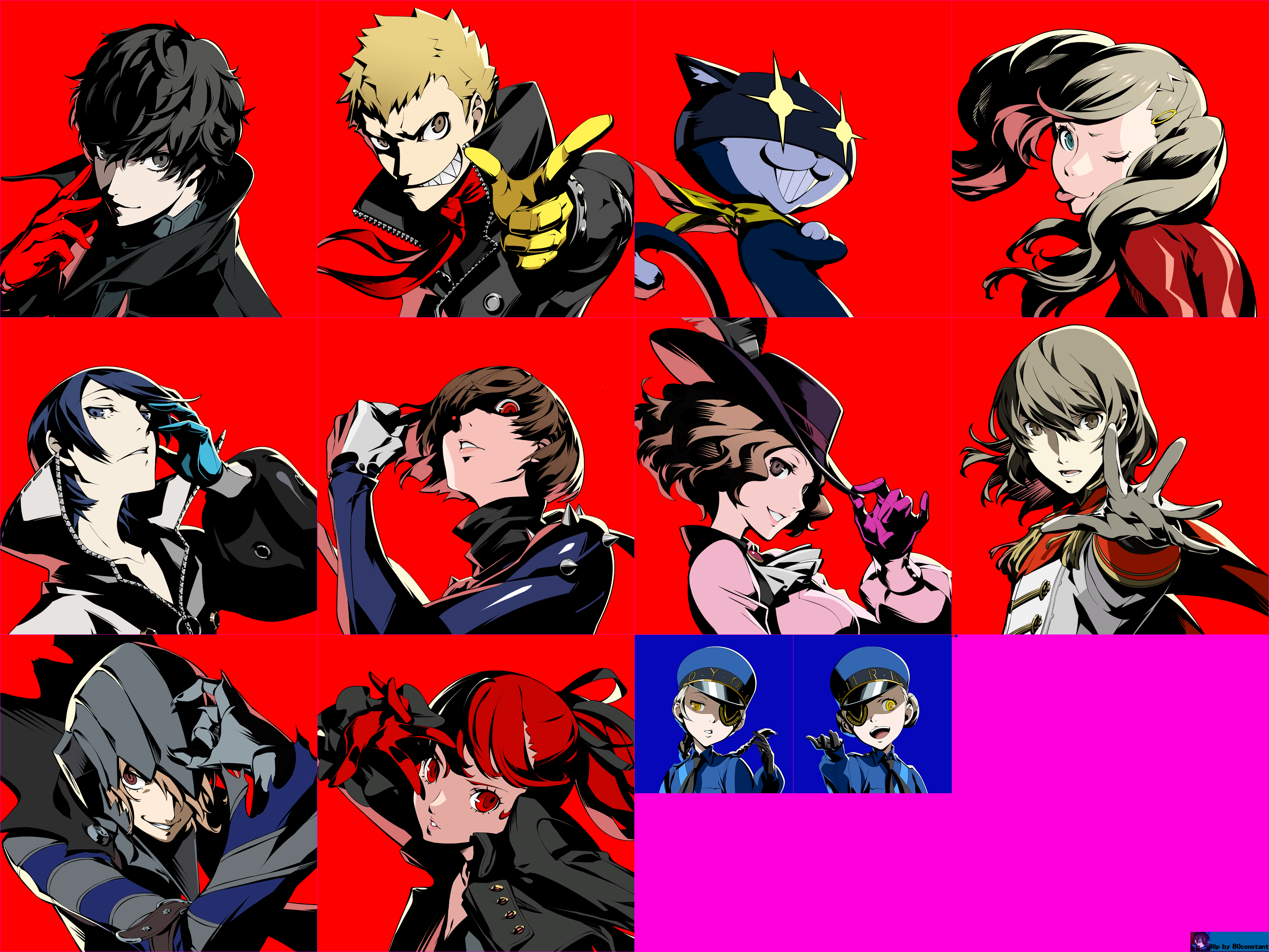 Playstation 4 Persona 5 Royal All Out Attack Portraits The Spriters Resource
