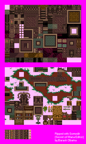 Secret of Mana - Pandora Ruins (Interior, Furniture Areas)