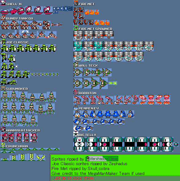 PC / Computer - Mega Man Maker - Enemies (Mega Man 8) - The Spriters ...