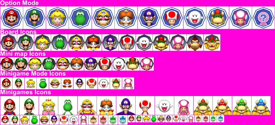 GameCube - Mario Party 6 - Character Portraits - The Spriters Resource