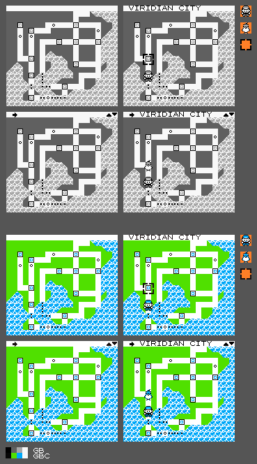 The Spriters Resource Full Sheet View Pokemon Yellow Maps World Map Flight