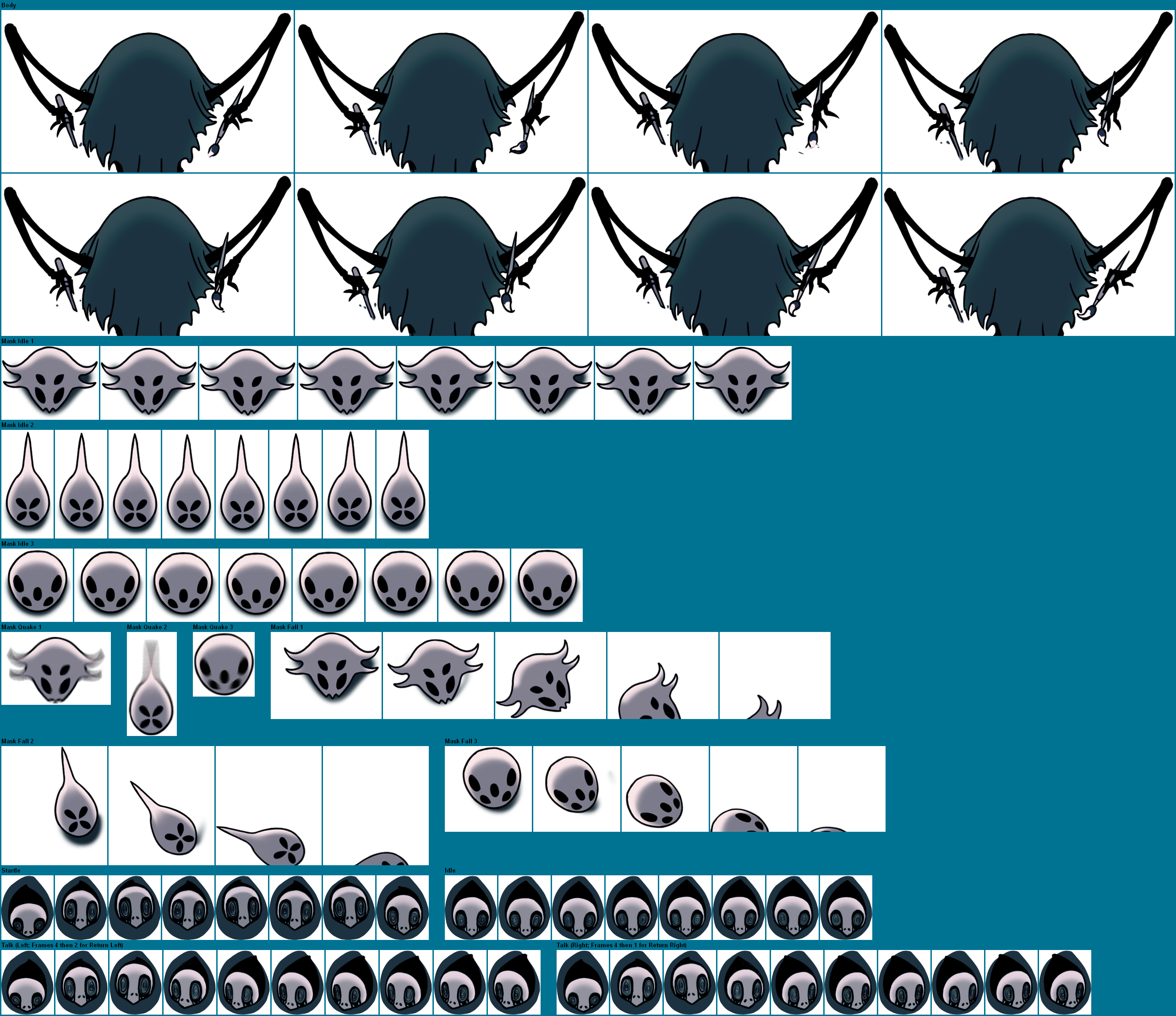 The Spriters Resource Full Sheet View Hollow Knight Mask Maker   135330 