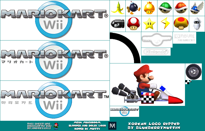 mario kart wii custom menu character