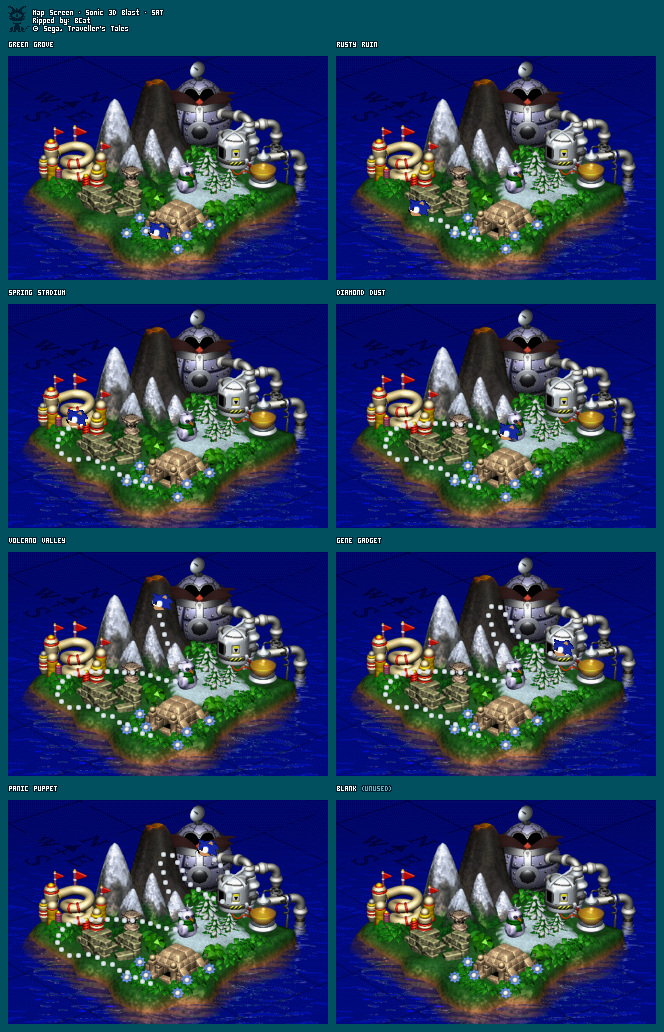 Sonic 3D Blast Maps