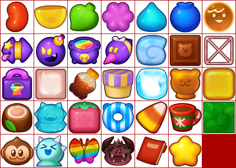 Cookie Run: Puzzle World / Hello! Brave Cookies - Task Icons