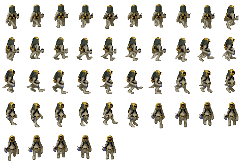 The Spriters Resource - Full Sheet View - Xenogears - Thames Diver