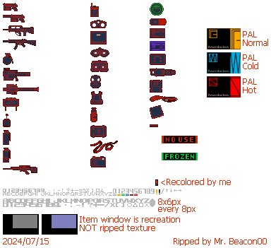 Metal Gear Solid - Item & Weapon Icons