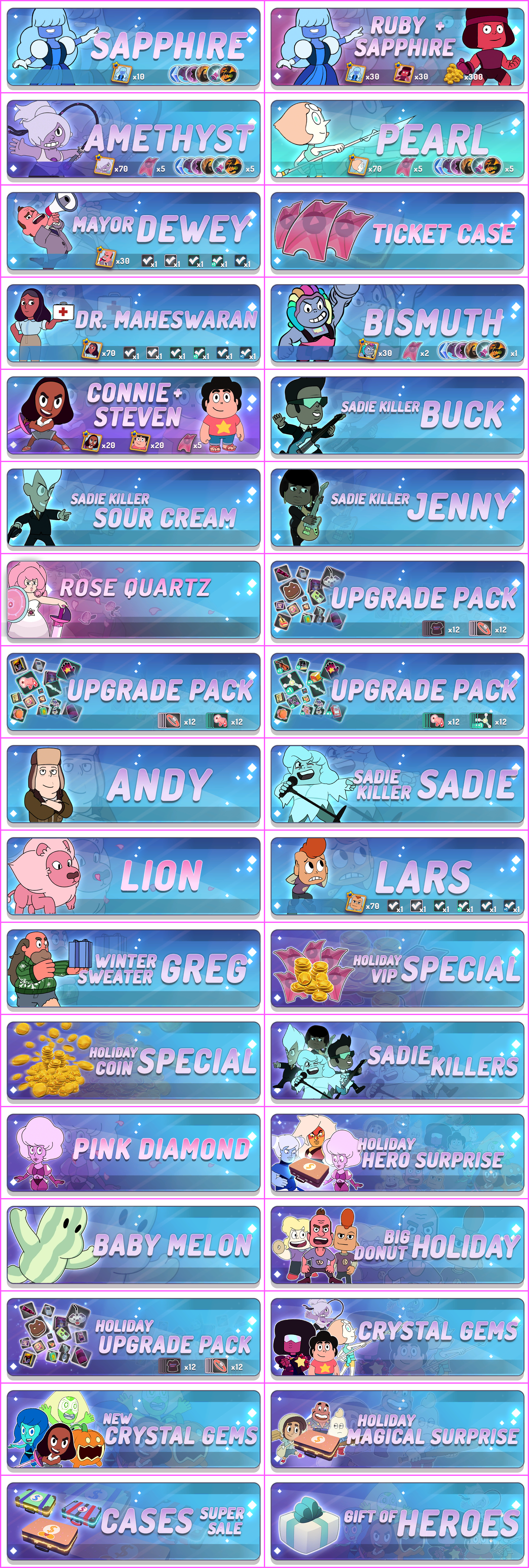 Steven Universe: Tap Together - Sale Banners