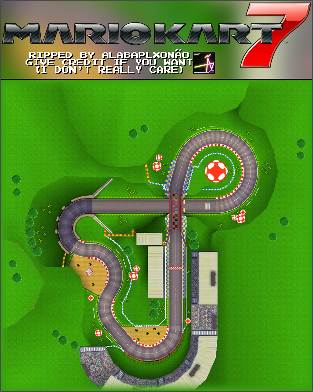 The Spriters Resource Full Sheet View Mario Kart 7 Toad Circuit 6465