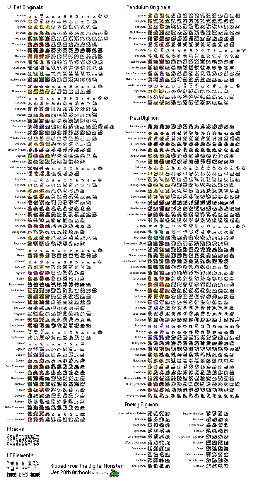 digimon v pet sprites colored in digimon world next order