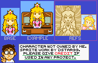 Mario Customs - Peach (Title Screen, Superstar Saga-Style)