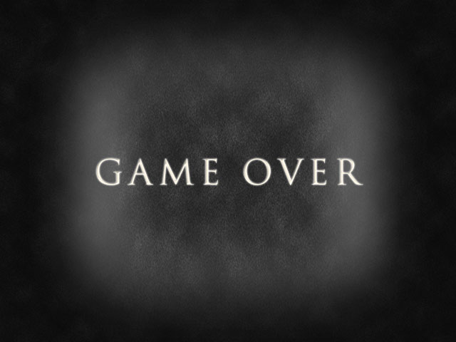 Ao Oni - Game Over Screen