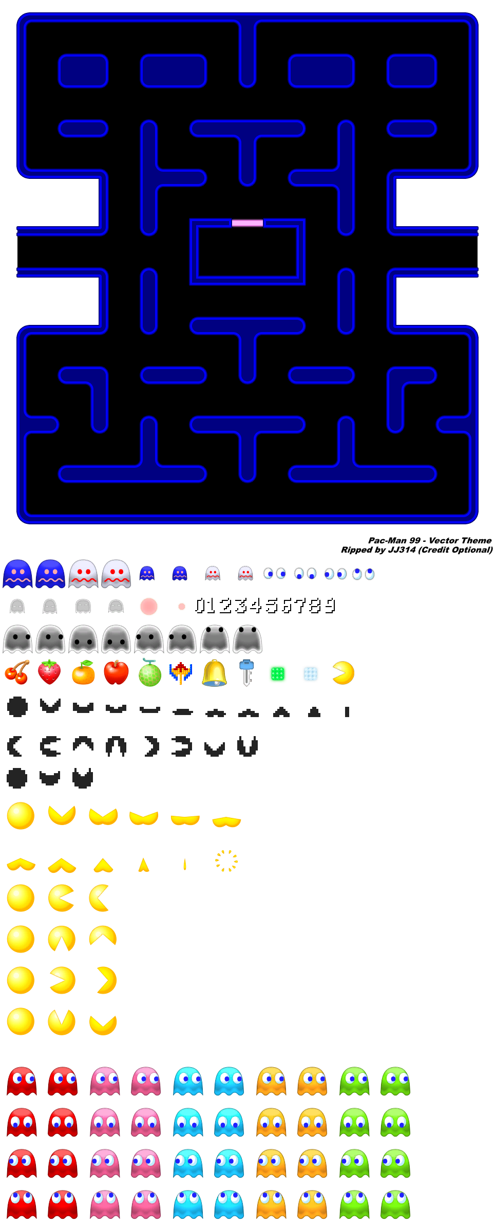 the-spriters-resource-full-sheet-view-pac-man-99-vector