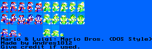 Mario Customs - Mario & Luigi (Mario Bros. DOS-Style)