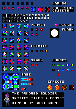 AS: The Armored Soldier - Sprites, Tiles and Fontset