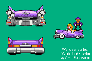 Wario Car Closeup (Wario Land 4-Style)