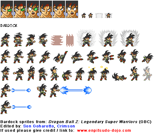 The Spriters Resource - Full Sheet View - Dragon Ball Customs - Bardock ...