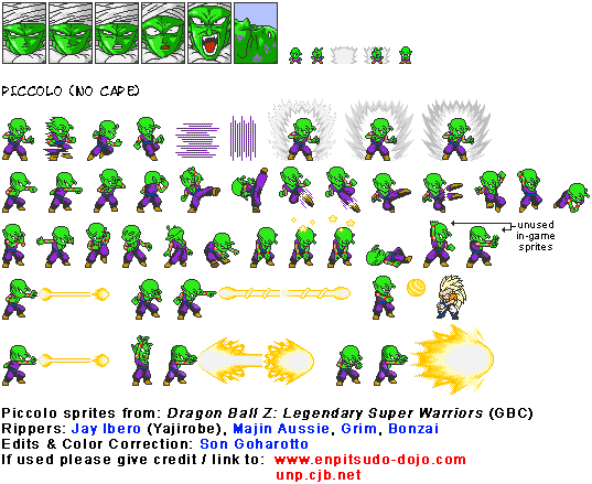 The Spriters Resource - Full Sheet View - Dragon Ball Customs - Piccolo ...