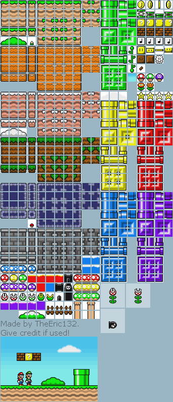 Custom / Edited - Mario Customs - Tileset - The Spriters Resource