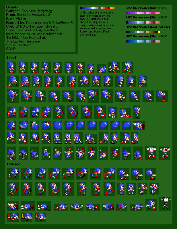 sonic 1 prototype sprites