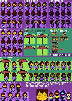 Custom / Edited - Undertale Customs - Frisk - The Spriters Resource