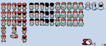 Earthbound Ness Sprite Sheet