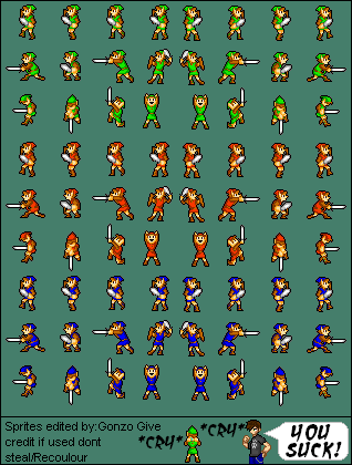 Zelda1linksprite Legend Of Zelda Nes Link Sprite