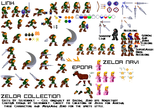 Custom / Edited - The Legend of Zelda Customs - Link (Mega Man Zero ...