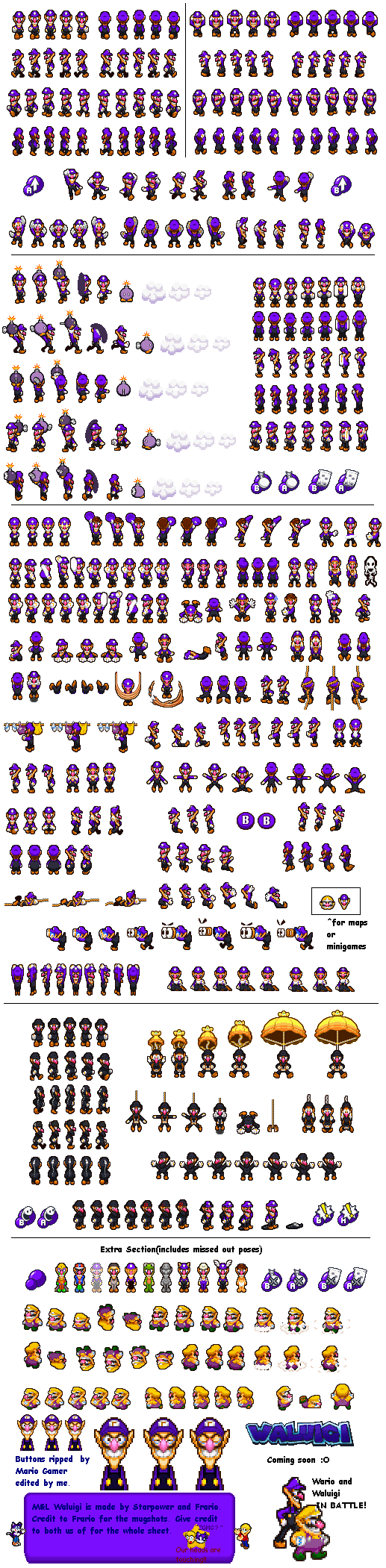 Custom / Edited - Mario Customs - Waluigi (Overworld, Mario & Luigi ...