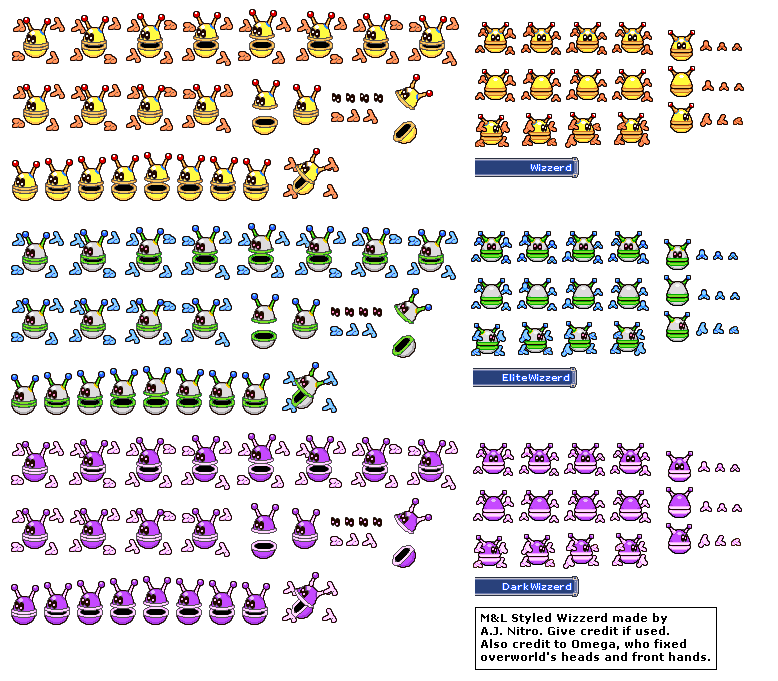 Custom / Edited - Paper Mario Customs - Wizzerd (M&L) - The Spriters ...