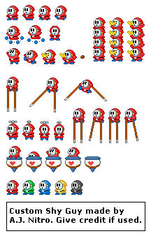 Custom / Edited - Mario Customs - Shy Guy - The Spriters Resource