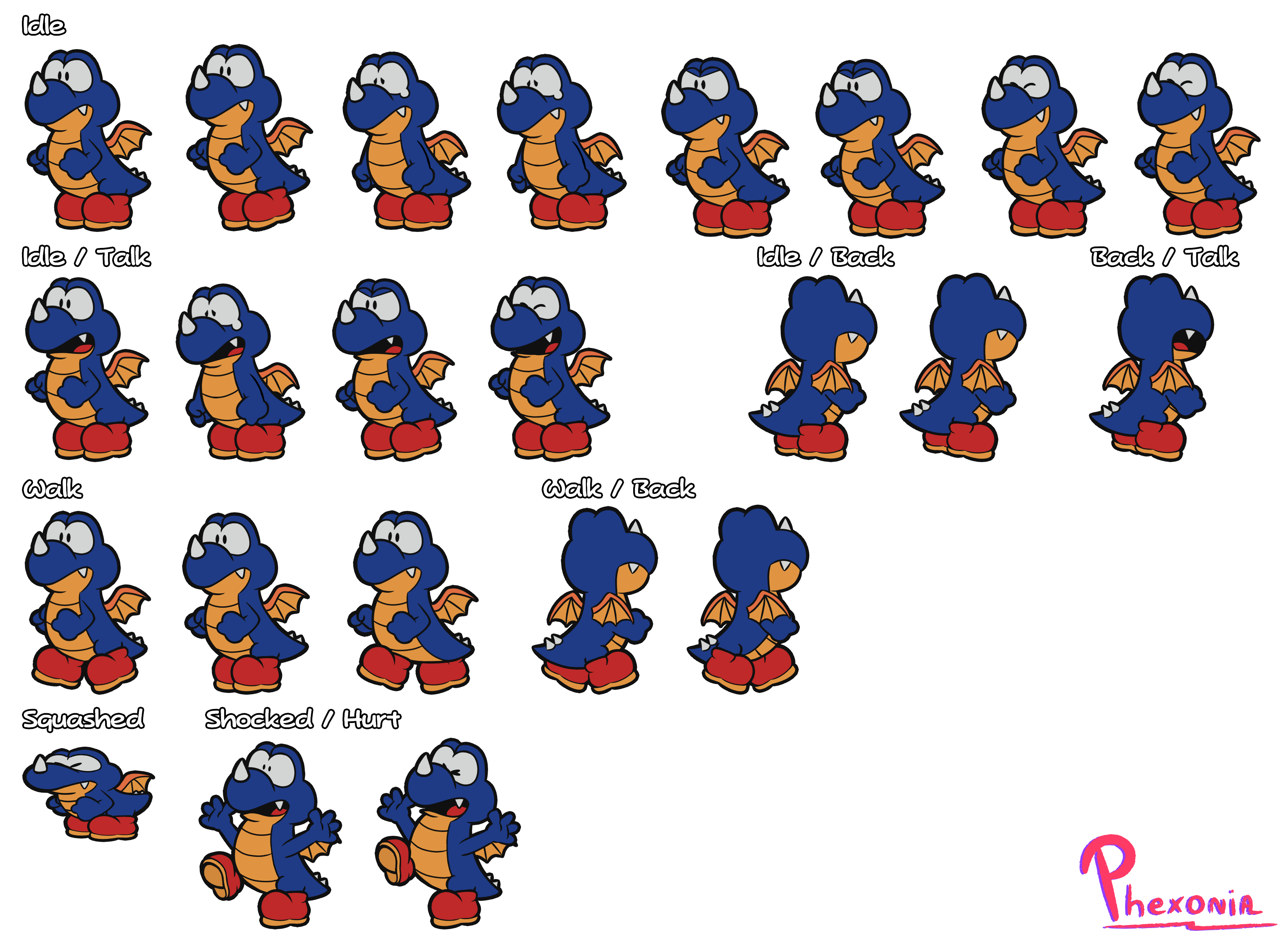 Mario Customs - Rex (Paper Mario: Color Splash-Style)
