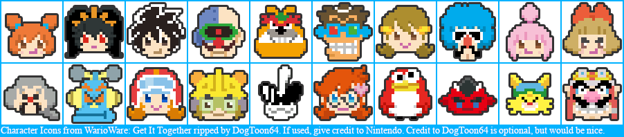 WarioWare: Get It Together! - Character Icons