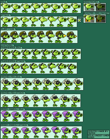 Peashooter (Plants VS. Zombies 2, DS Style)