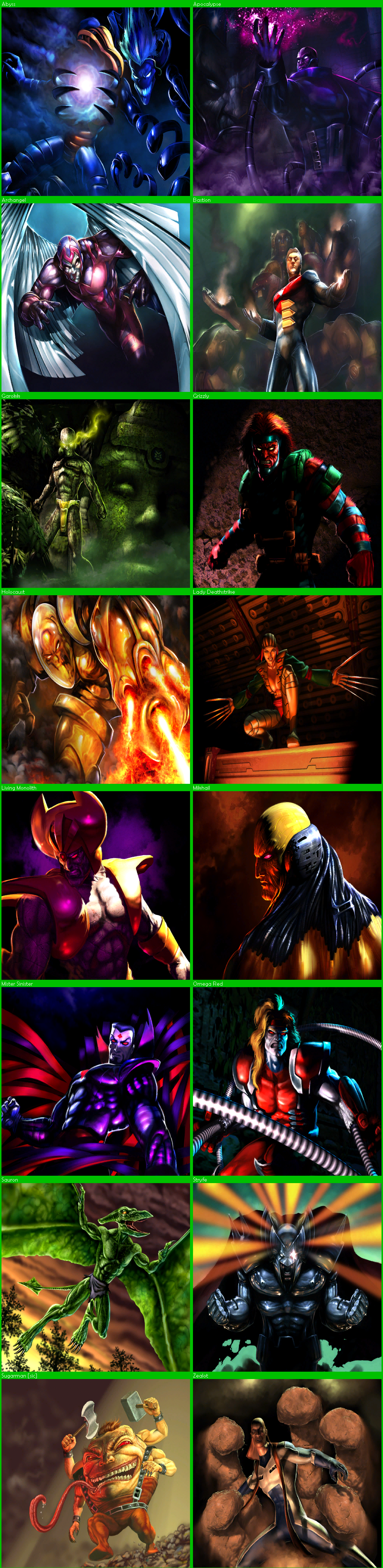 X-Men Legends II: Rise of Apocalypse - Bosses
