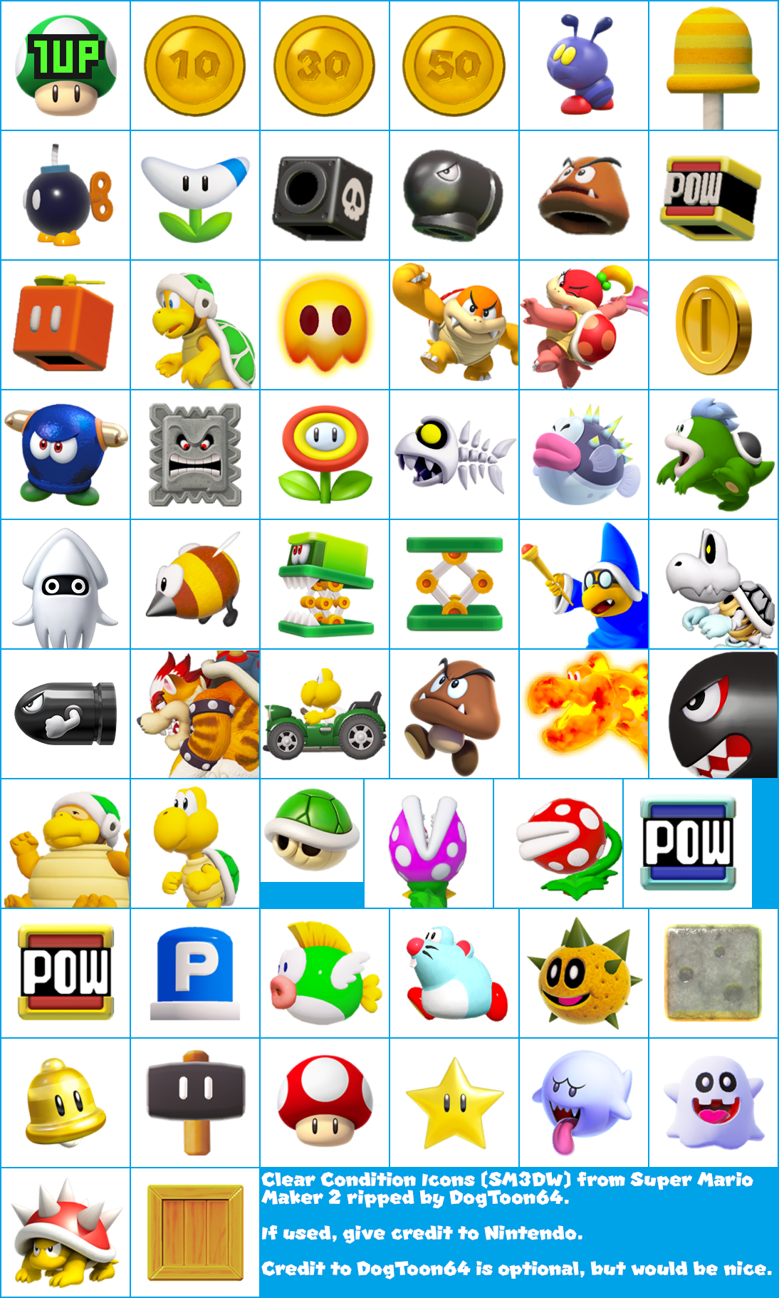 Super Mario Maker 2 - Clear Condition Icons (SM3DW)