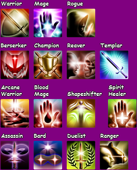 Dragon Age: Origins - Class Icons