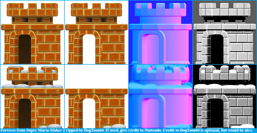 The Spriters Resource Full Sheet View Super Mario Maker 2 Fortress Nsmbu 8731