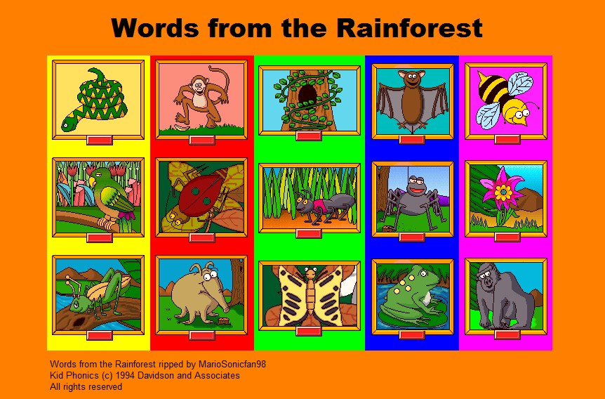 Kid Phonics - Words from the Rainforest