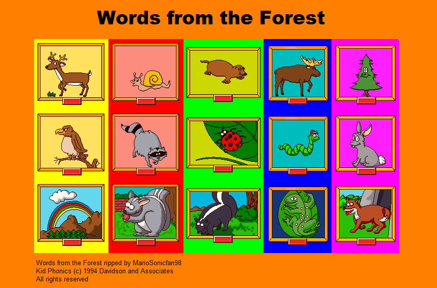 Kid Phonics - Words from the Forest