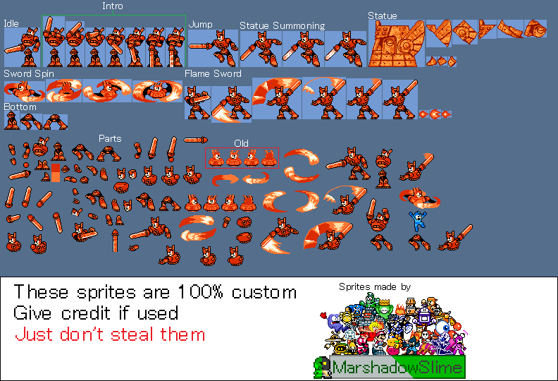 Mega Man Customs - Sword Man (NES-Style)