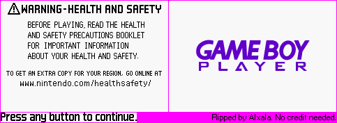 Health & Safety Screen & Introduction Screen