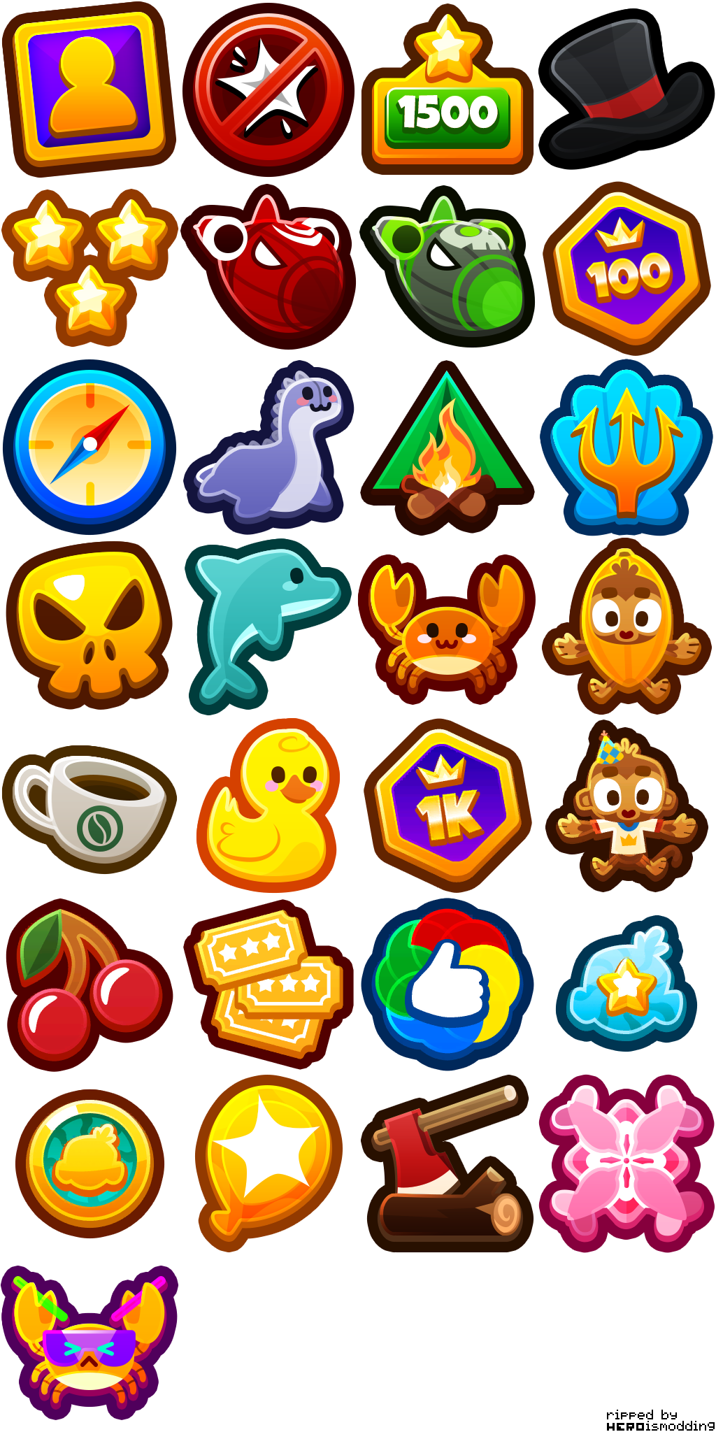 Mobile - Bloons Pop! - Profile Badges - The Spriters Resource