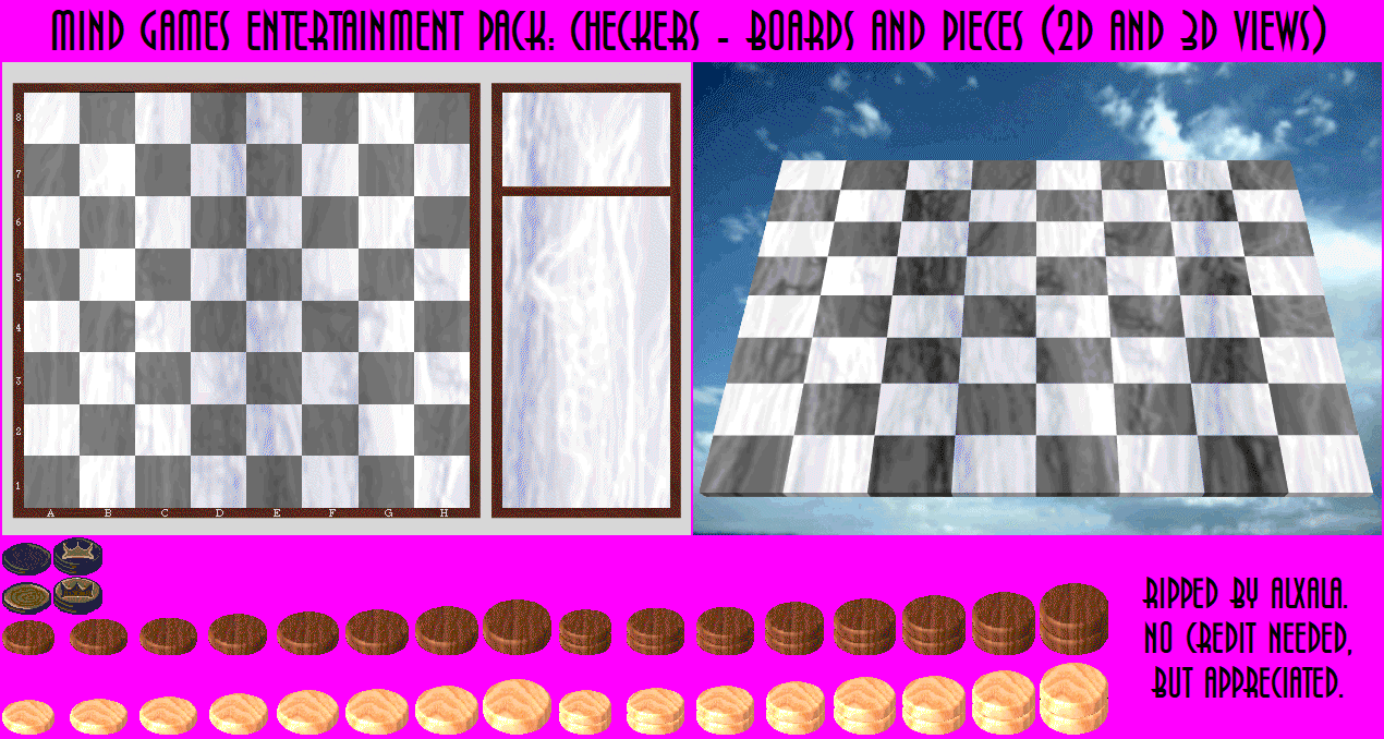 Boards & Pieces (2D & 3D Views)