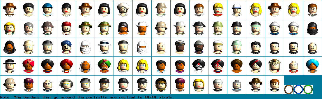 Wii - LEGO Indiana Jones: The Original Adventures - Character Portraits - The Spriters