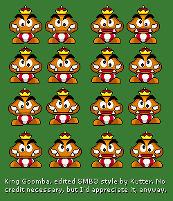 Custom / Edited - Paper Mario Customs - King Goomba - The Spriters Resource