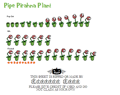 Custom / Edited - Mario Series - Piranha Plant - The Spriters Resource