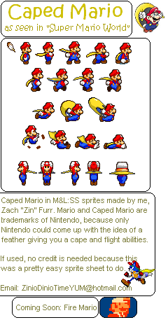 Mario Customs - Cape Mario (Mario & Luigi: Superstar Saga-Style)